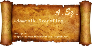 Adamcsik Szerafina névjegykártya